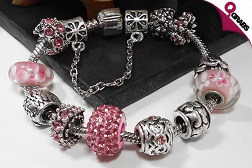 From QR35 Add a Unique Touch to your Wrist with Rhinestone & Brass Silver Plated Charm Bracelets! (Up to QR188 Value)